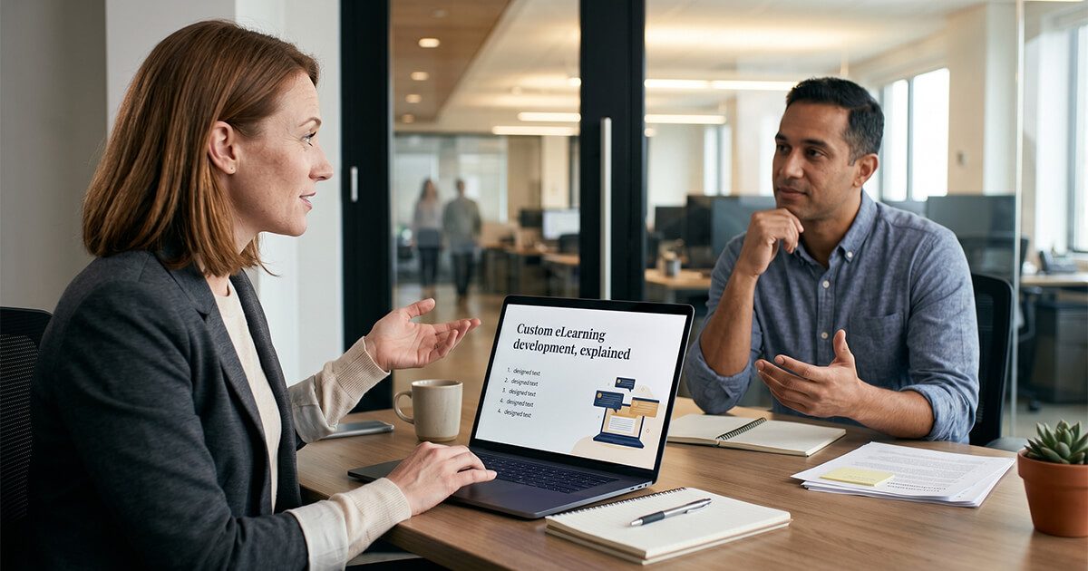 Custom eLearning development: training built from scratch for a specific organization