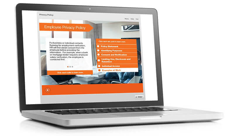 An example of a course using Tabbed Interactions - Magic Articulate Storyline Tricks Revealed - Online Training Software - Custom Learning